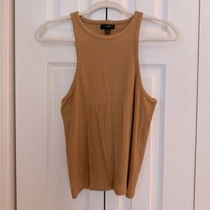 J.Crew Vintage rib high-neck cutaway tank top
